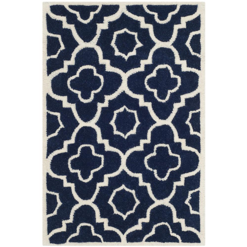 CHATHAM, DARK BLUE / IVORY, 2' X 3', Area Rug, CHT750C-2. Picture 1