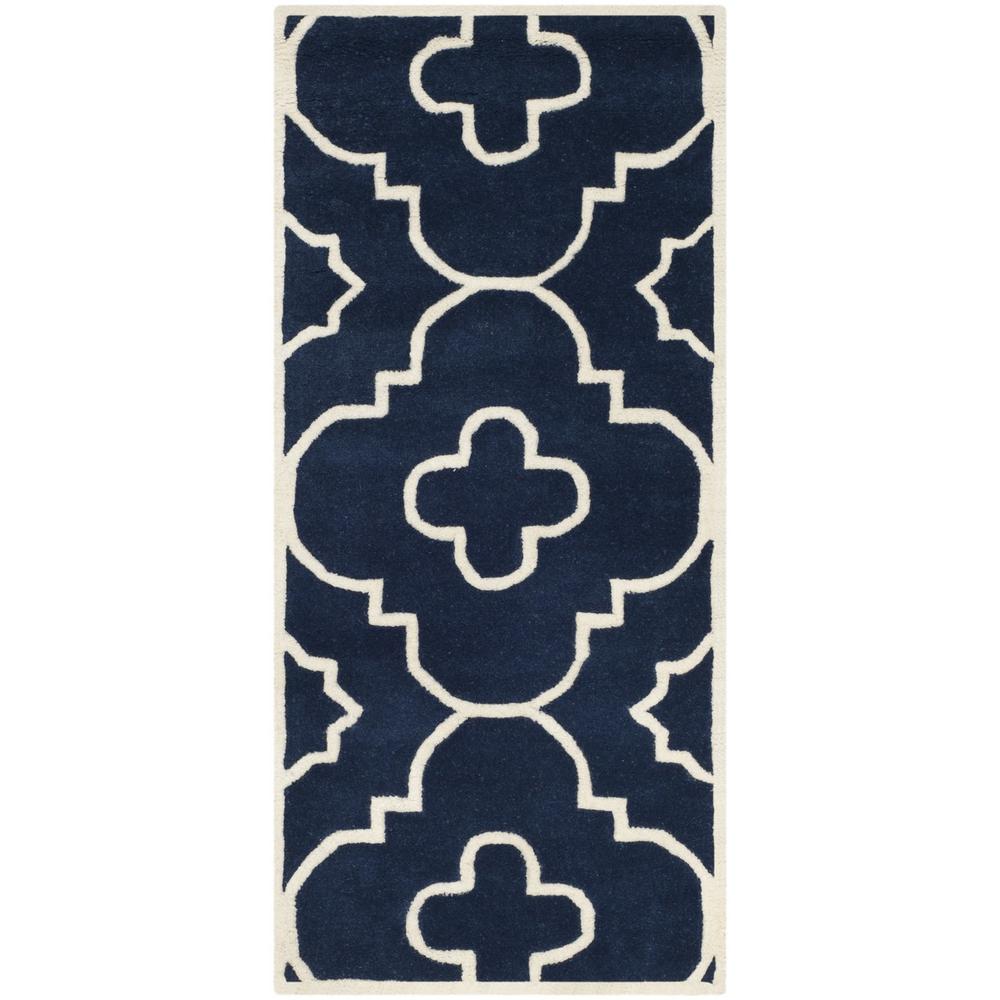 CHATHAM, DARK BLUE / IVORY, 2'-3" X 5', Area Rug, CHT750C-25. Picture 1