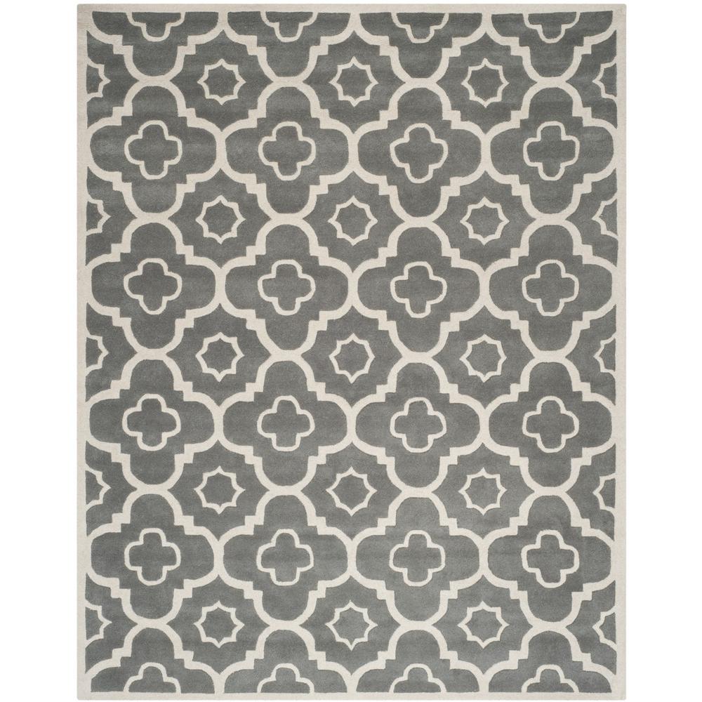 CHATHAM, DARK GREY / IVORY, 8' X 10', Area Rug, CHT750D-8. Picture 1