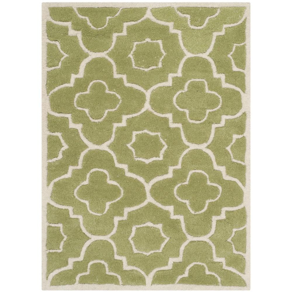CHATHAM, GREEN / IVORY, 2' X 3', Area Rug. Picture 1