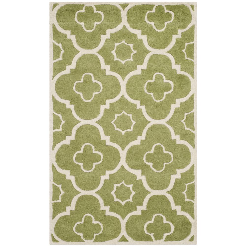 CHATHAM, GREEN / IVORY, 3' X 5', Area Rug. Picture 1