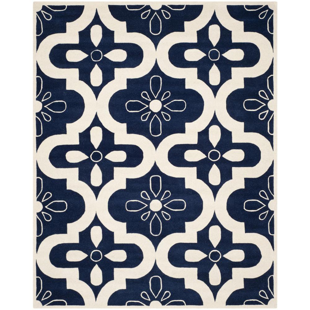 CHATHAM, DARK BLUE / IVORY, 8' X 10', Area Rug, CHT751C-8. Picture 1