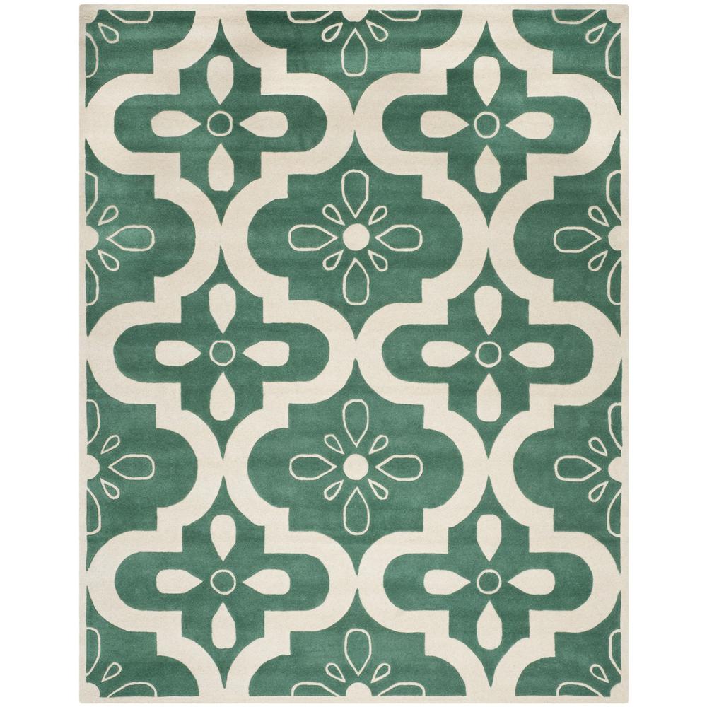CHATHAM, TEAL / IVORY, 8' X 10', Area Rug, CHT751T-8. Picture 1