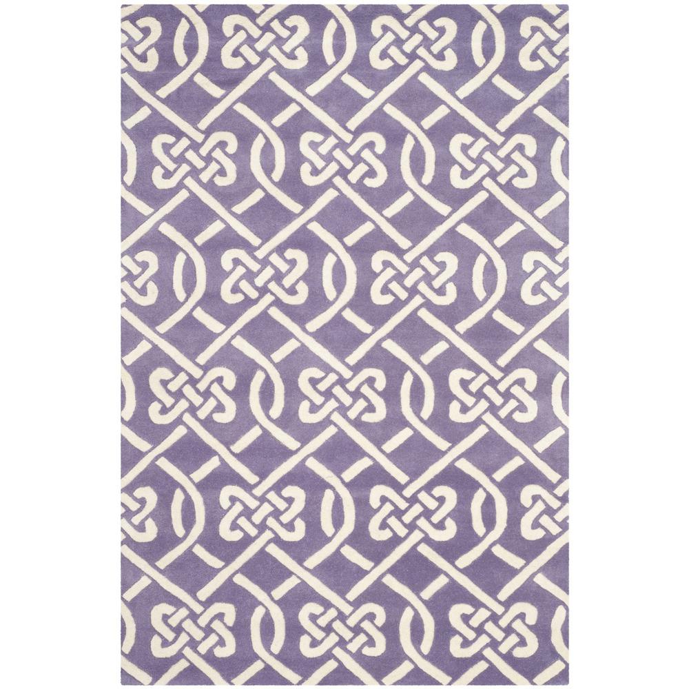 CHATHAM, PURPLE / IVORY, 5' X 8', Area Rug, CHT754F-5. Picture 1