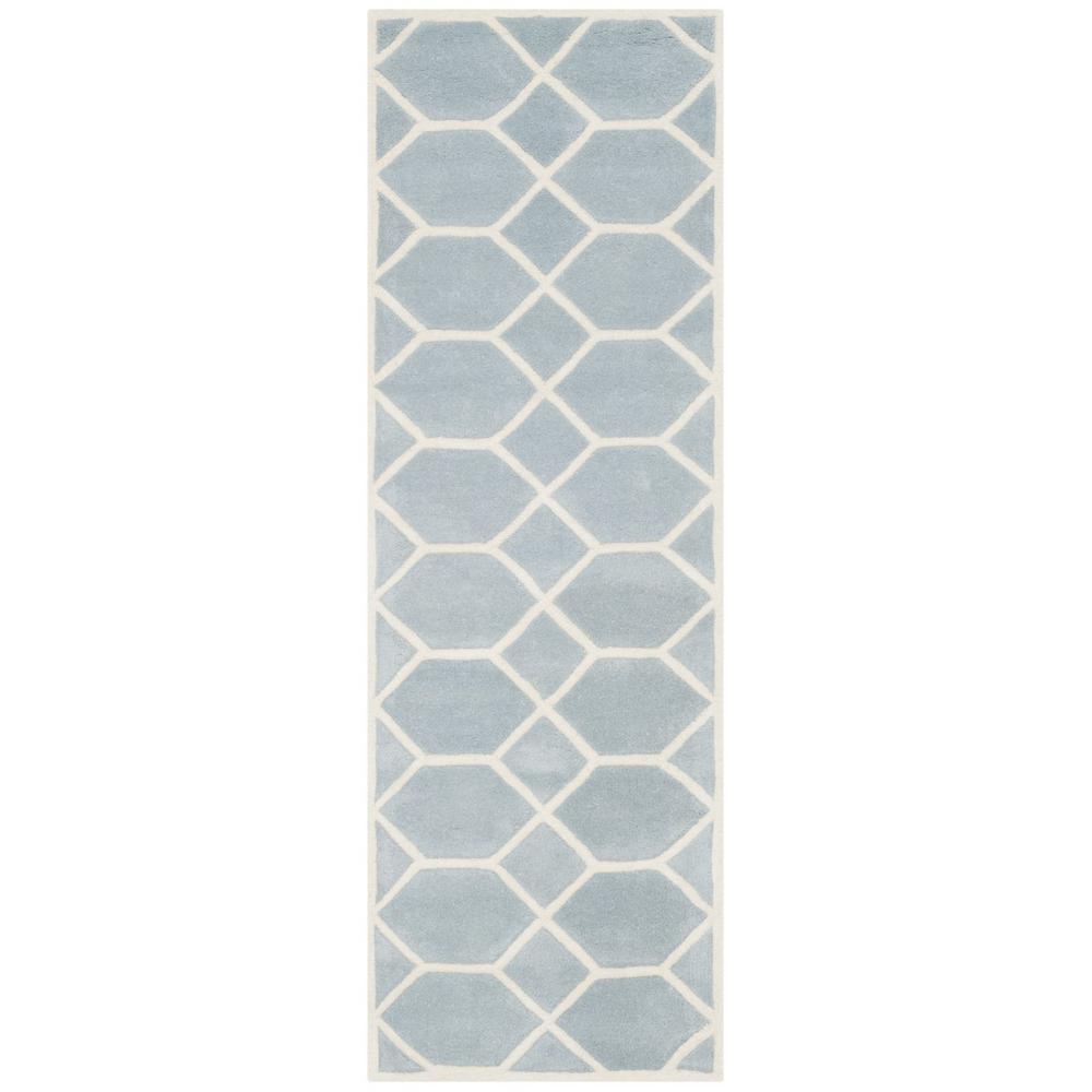 CHATHAM, BLUE / IVORY, 2'-3" X 7', Area Rug, CHT755B-27. Picture 1