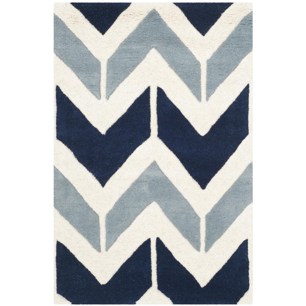 CHATHAM, DARK BLUE / LIGHT BLUE, 2' X 3', Area Rug. Picture 1