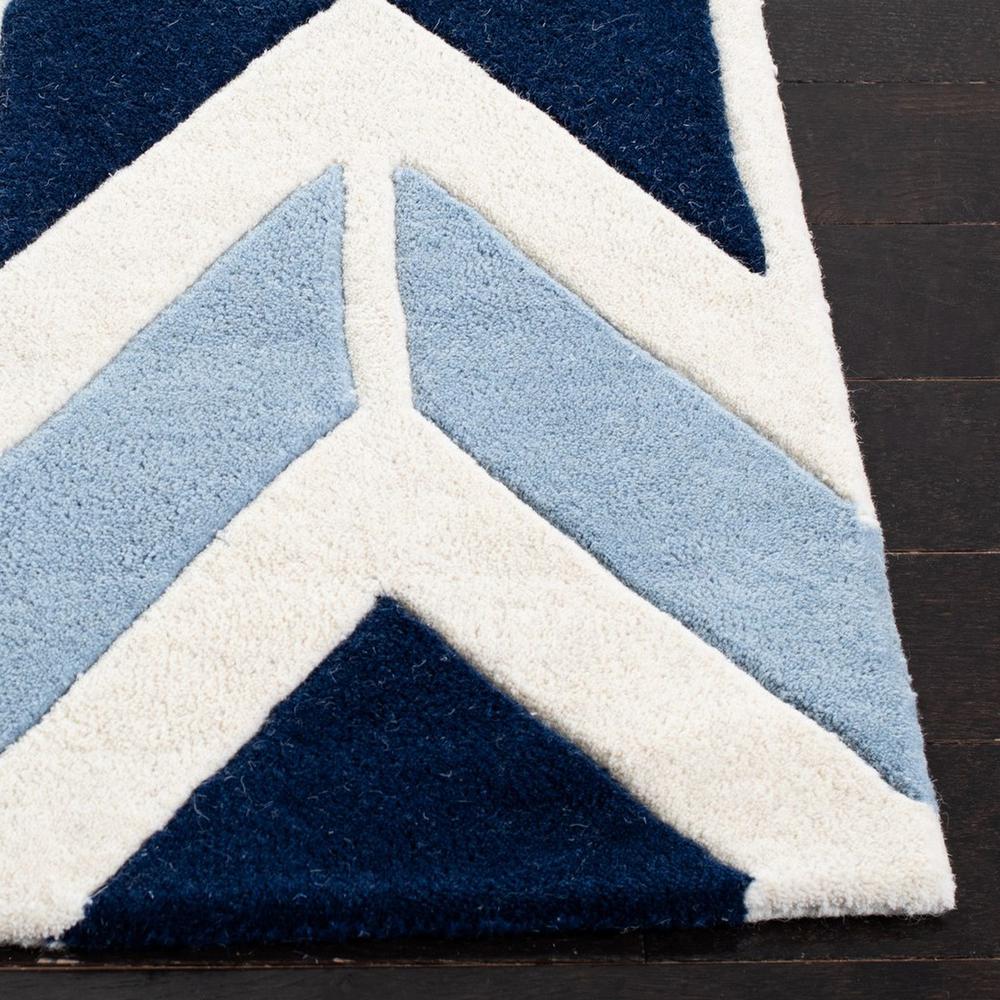 CHATHAM, DARK BLUE / LIGHT BLUE, 4' X 6', Area Rug. Picture 1