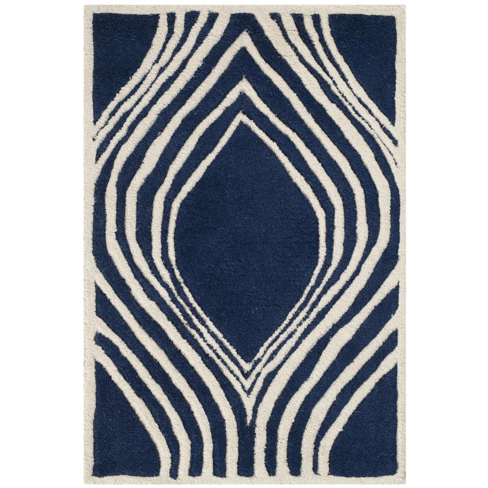 CHATHAM, DARK BLUE / IVORY, 2' X 3', Area Rug, CHT758C-2. Picture 1
