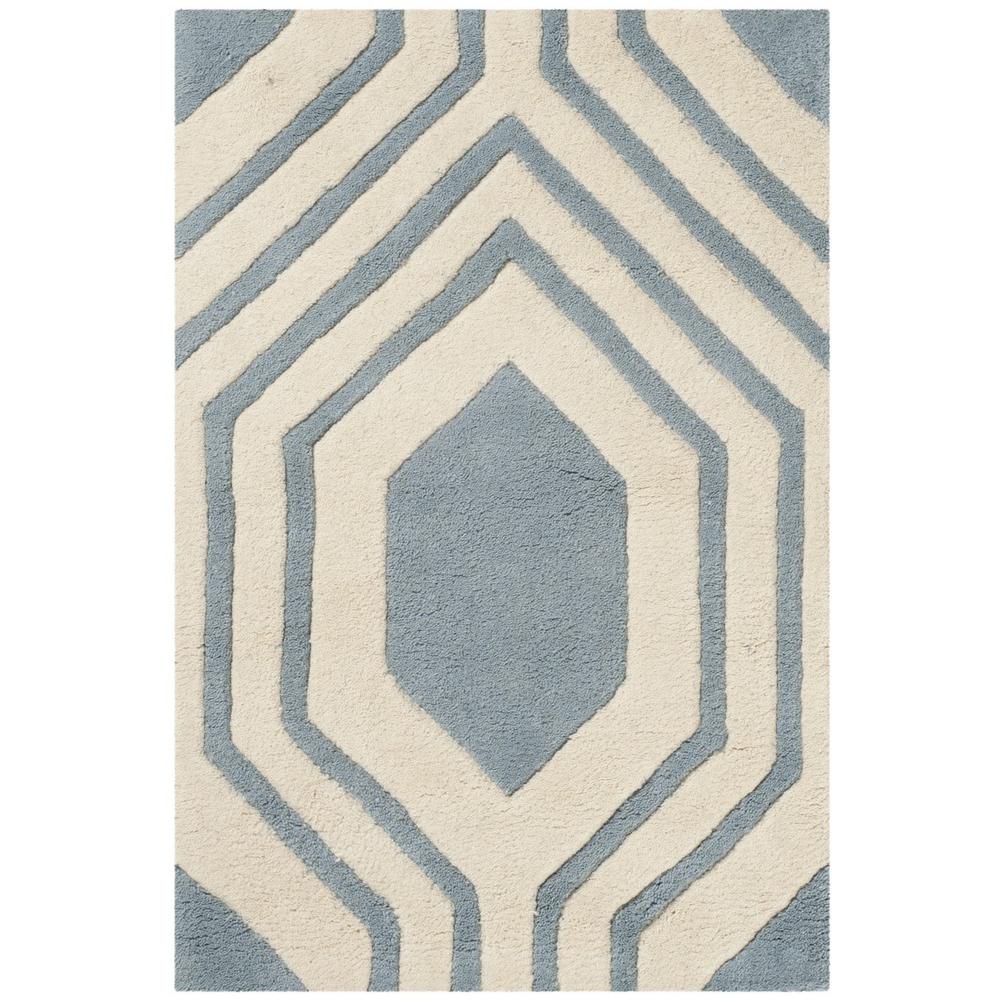 CHATHAM, BLUE / IVORY, 2' X 3', Area Rug, CHT760B-2. Picture 1