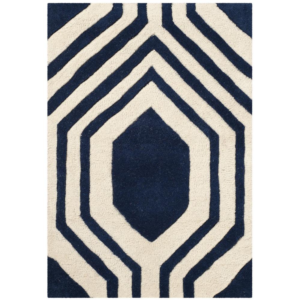 CHATHAM, DARK BLUE / IVORY, 2' X 3', Area Rug, CHT760C-2. Picture 1