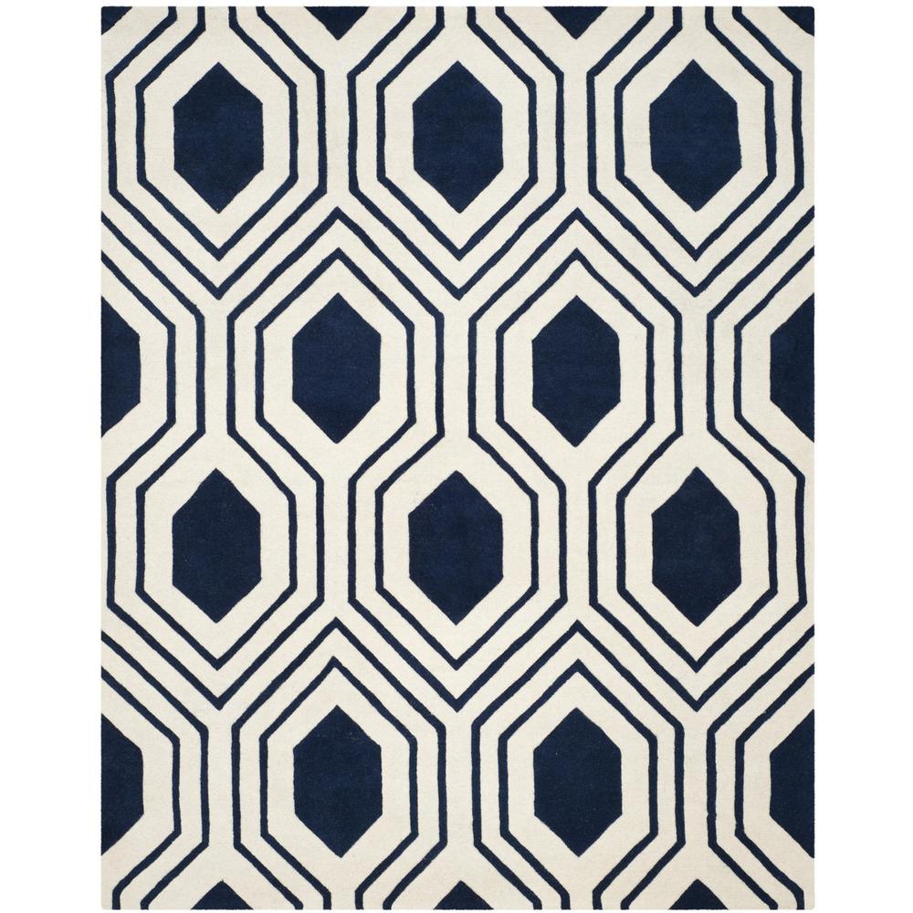 CHATHAM, DARK BLUE / IVORY, 8' X 10', Area Rug, CHT760C-8. Picture 1