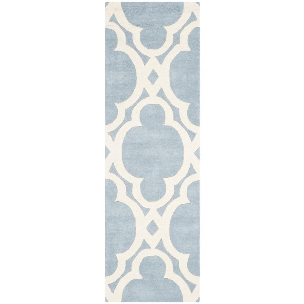 CHATHAM, BLUE / IVORY, 2'-3" X 7', Area Rug, CHT762B-27. Picture 1
