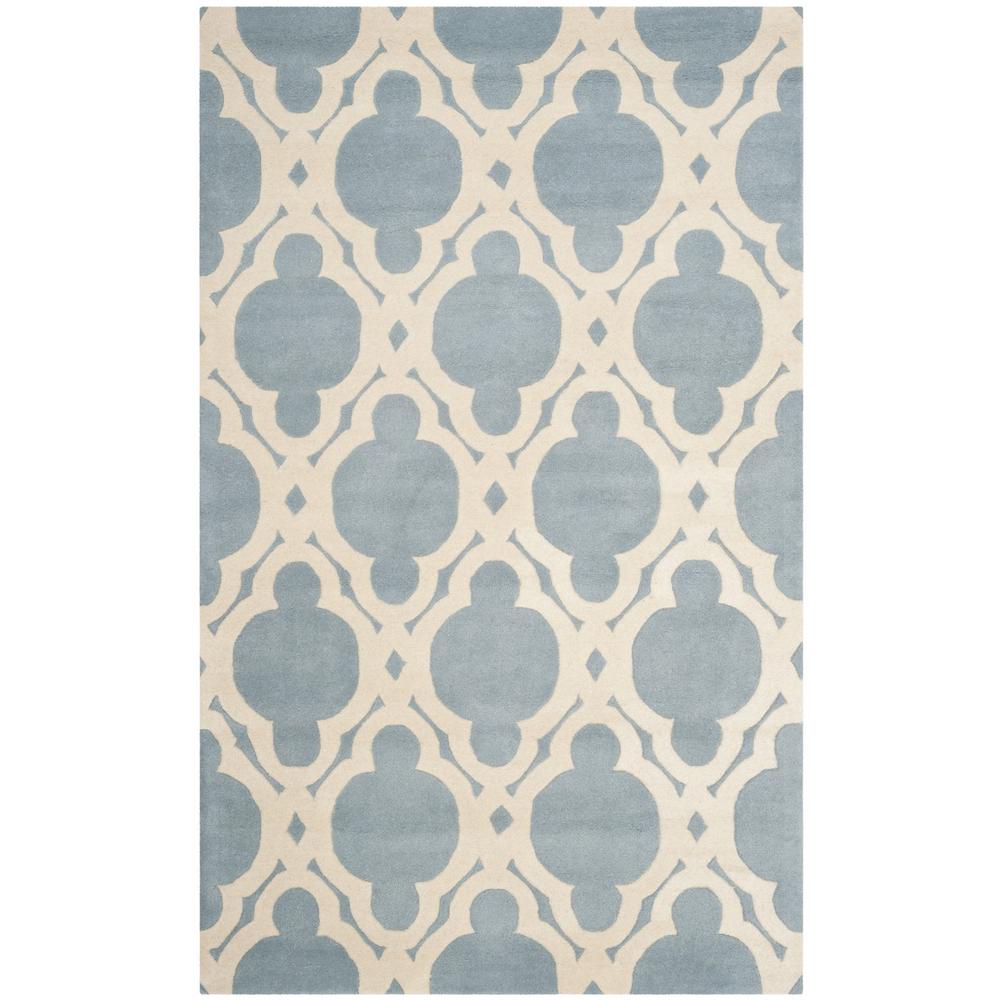 CHATHAM, BLUE / IVORY, 5' X 8', Area Rug, CHT762B-5. Picture 1