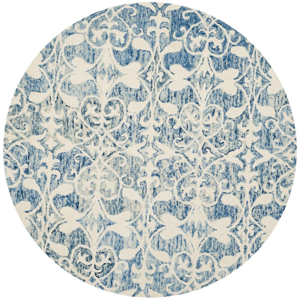 CHATHAM, DARK BLUE / IVORY, 5' X 5' Round, Area Rug, CHT765C-5R. Picture 1