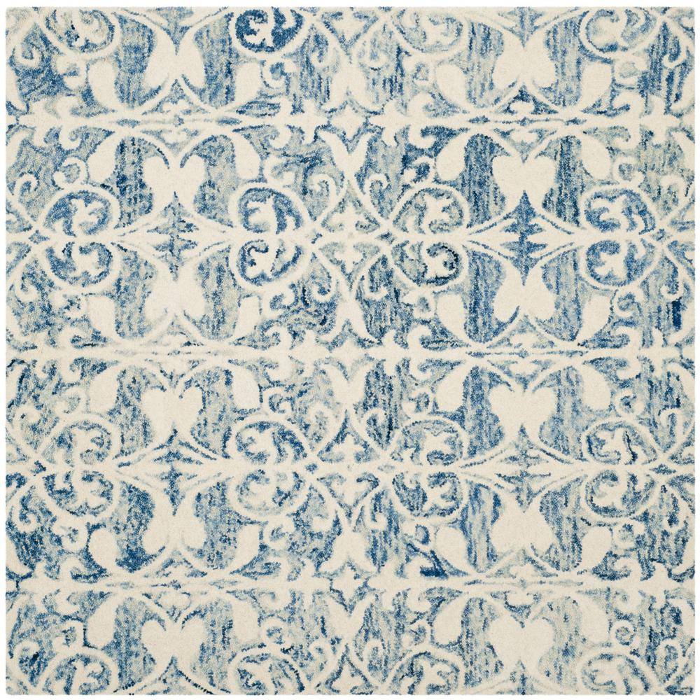 CHATHAM, DARK BLUE / IVORY, 5' X 5' Square, Area Rug, CHT765C-5SQ. Picture 1