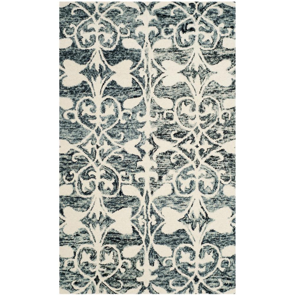 CHATHAM, CHARCOAL / IVORY, 3' X 5', Area Rug. Picture 1