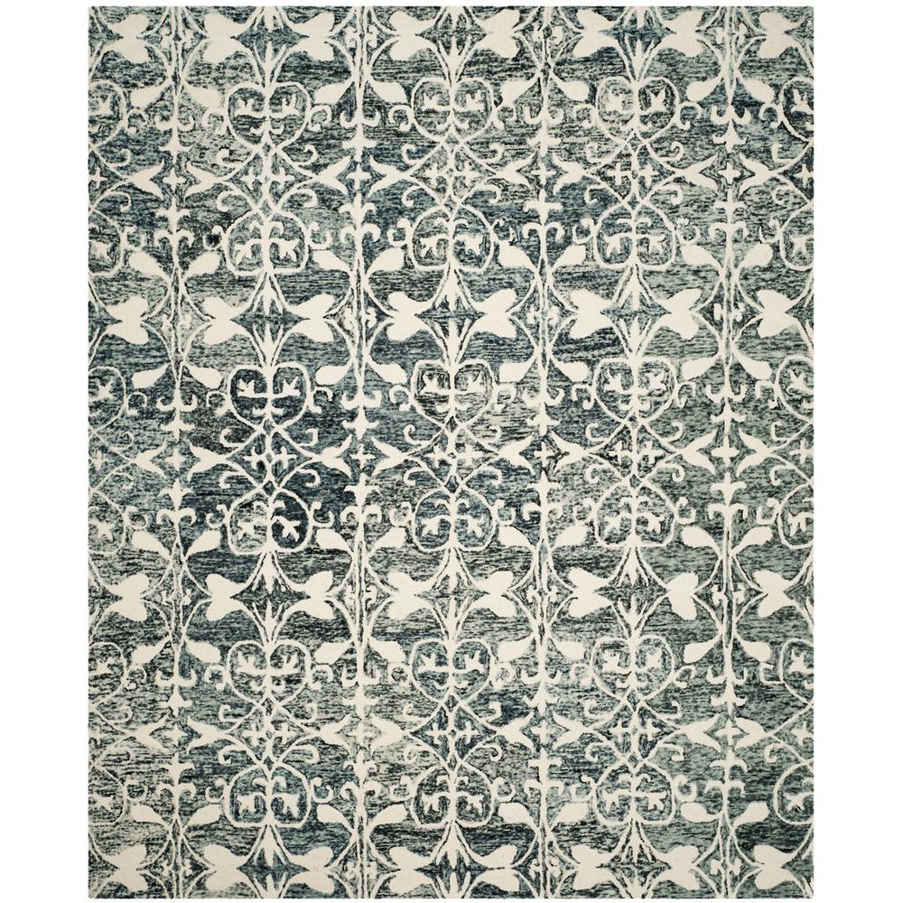 CHATHAM, CHARCOAL / IVORY, 8' X 10', Area Rug. Picture 1