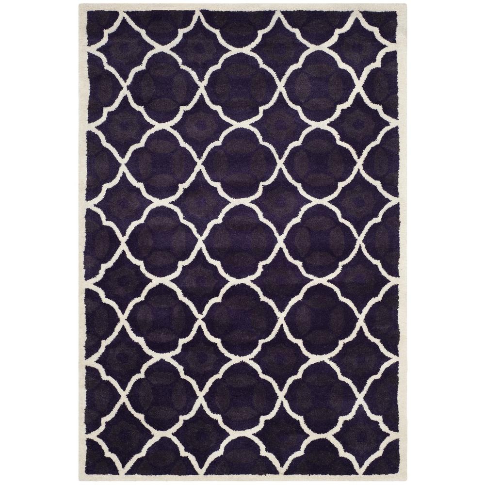 CHATHAM, PURPLE / IVORY, 4' X 6', Area Rug, CHT821B-4. Picture 1