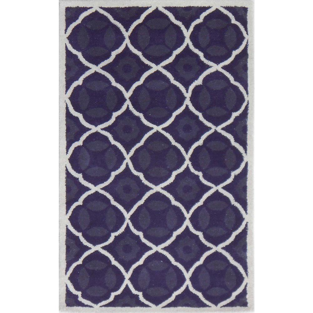 CHATHAM, PURPLE / IVORY, 5' X 8', Area Rug, CHT821B-5. Picture 1