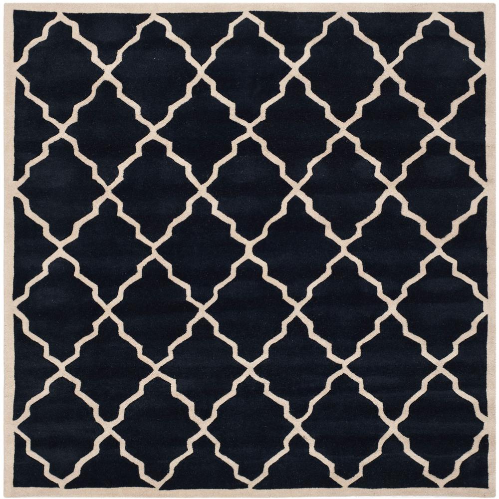CHATHAM, DARK BLUE, 7' X 7' Square, Area Rug. Picture 1