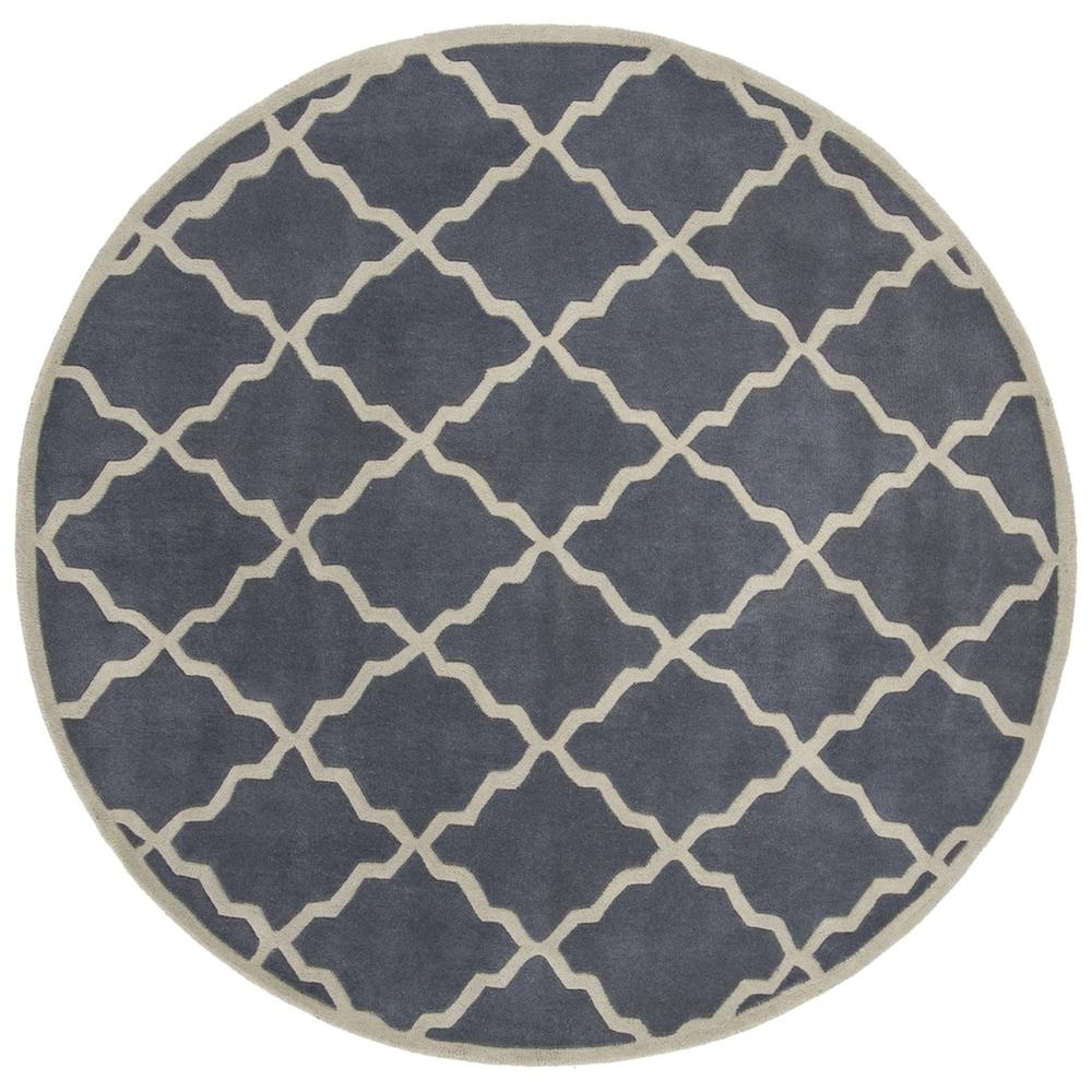 CHATHAM, GREY, 5' X 5' Round, Area Rug. Picture 1