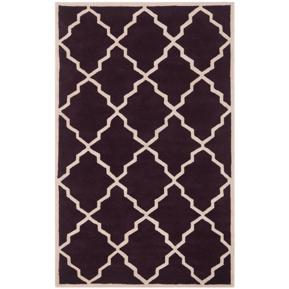 CHATHAM, DARK PURPLE, 5' X 8', Area Rug. Picture 1