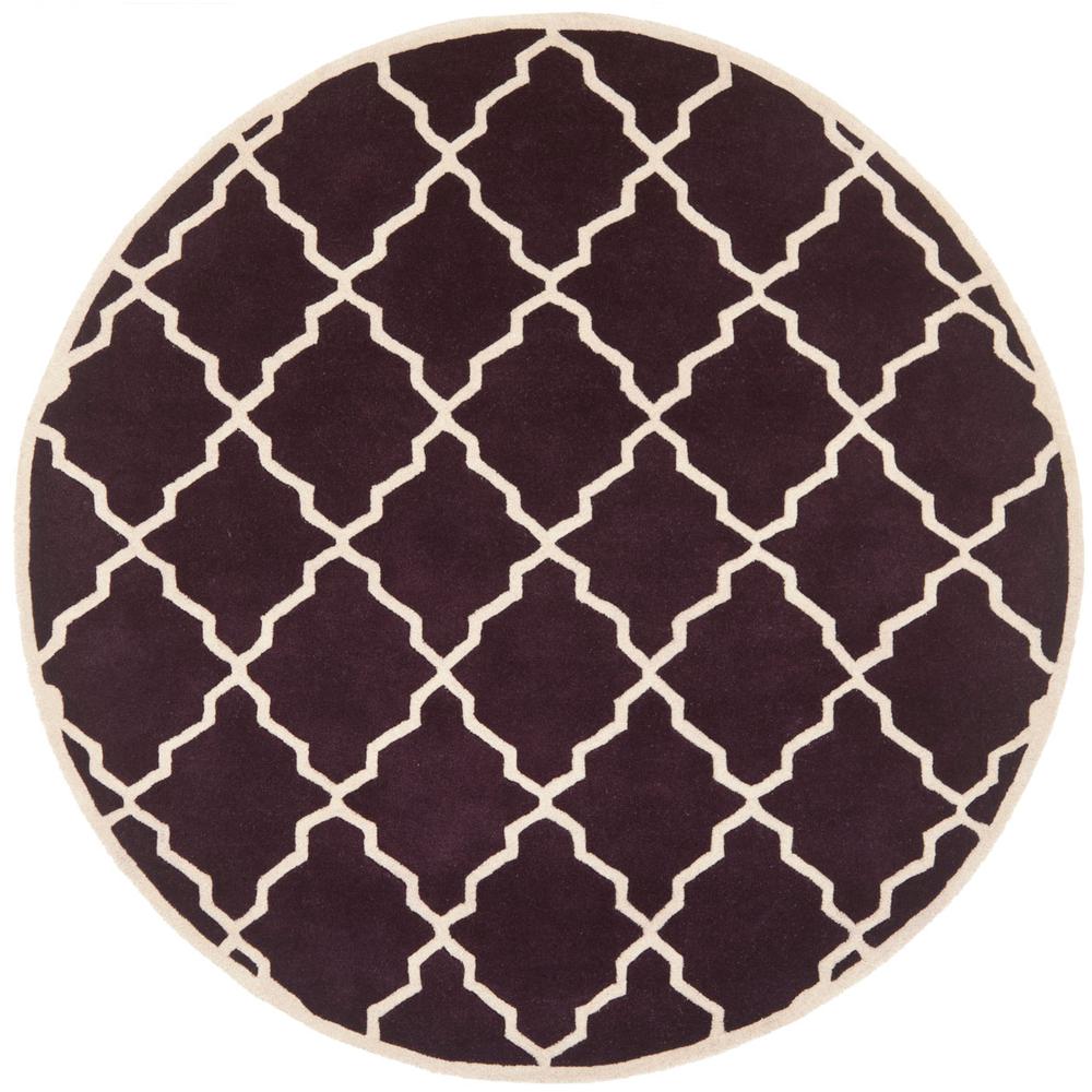 CHATHAM, DARK PURPLE, 7' X 7' Round, Area Rug. Picture 1