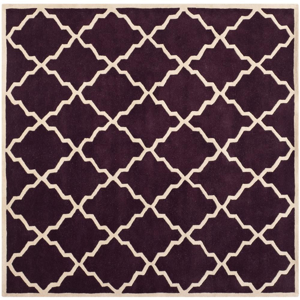 CHATHAM, DARK PURPLE, 7' X 7' Square, Area Rug. Picture 1
