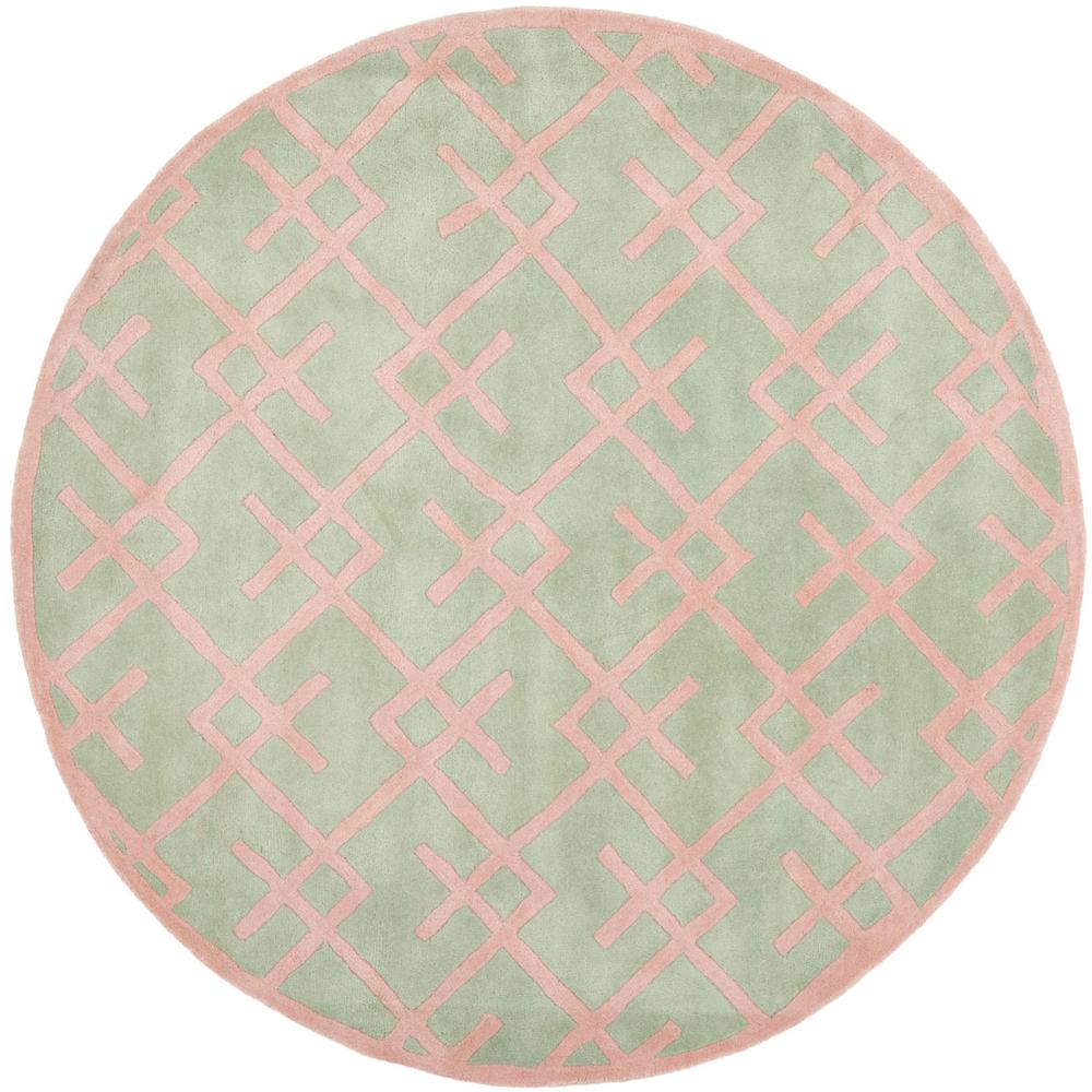 CHATHAM, GREEN, 7' X 7' Round, Area Rug, CHT941B-7R. Picture 1