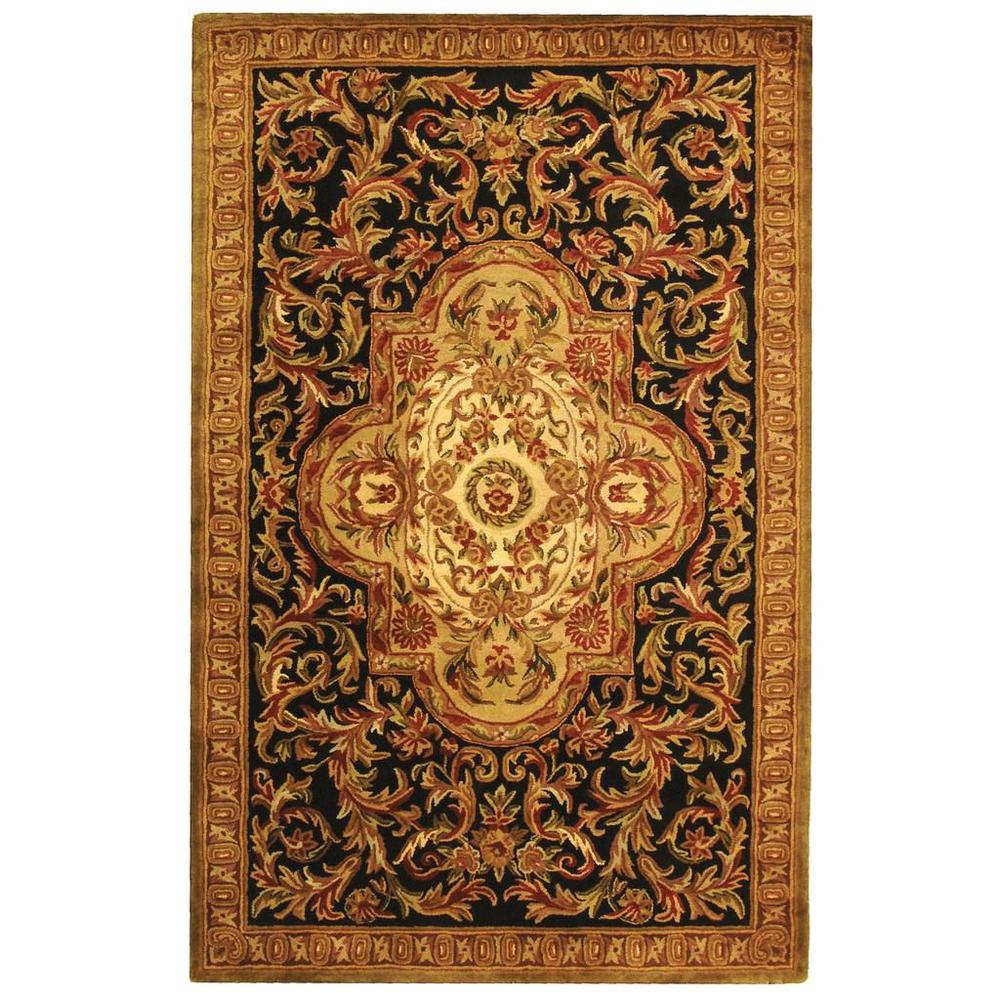 CLASSIC, BLACK / BEIGE, 2' X 3', Area Rug. Picture 1