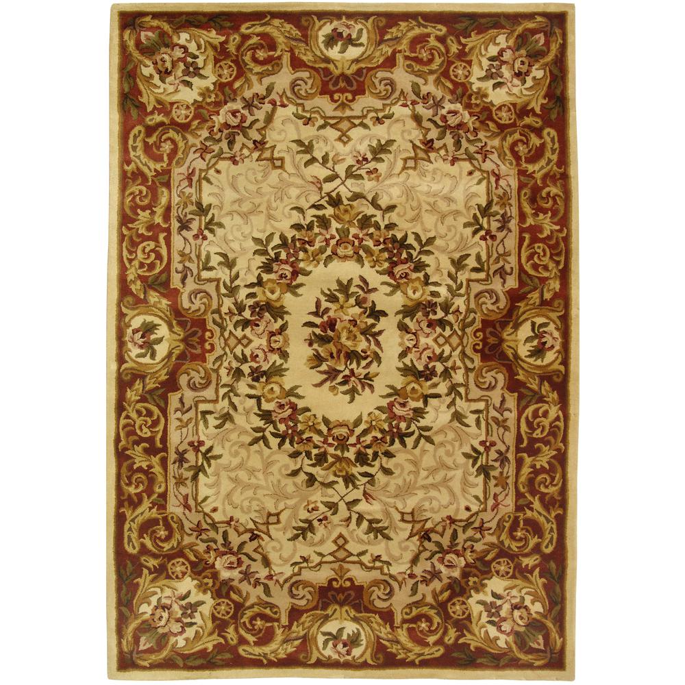 CLASSIC, RED / BLACK, 6' X 9', Area Rug. Picture 2