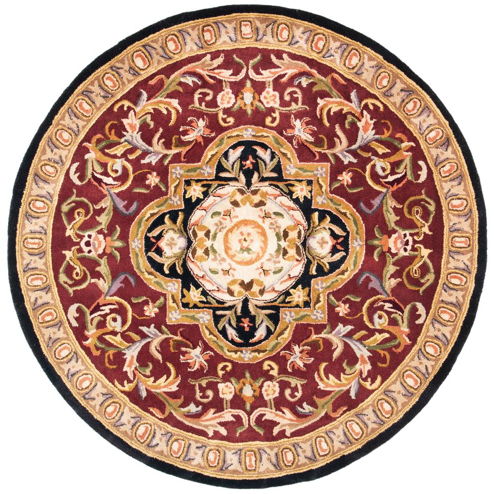 CLASSIC, RED / BLACK, 6' X 9', Area Rug. Picture 1