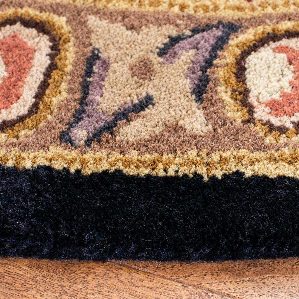 CLASSIC, RED / BLACK, 6' X 9', Area Rug. Picture 3