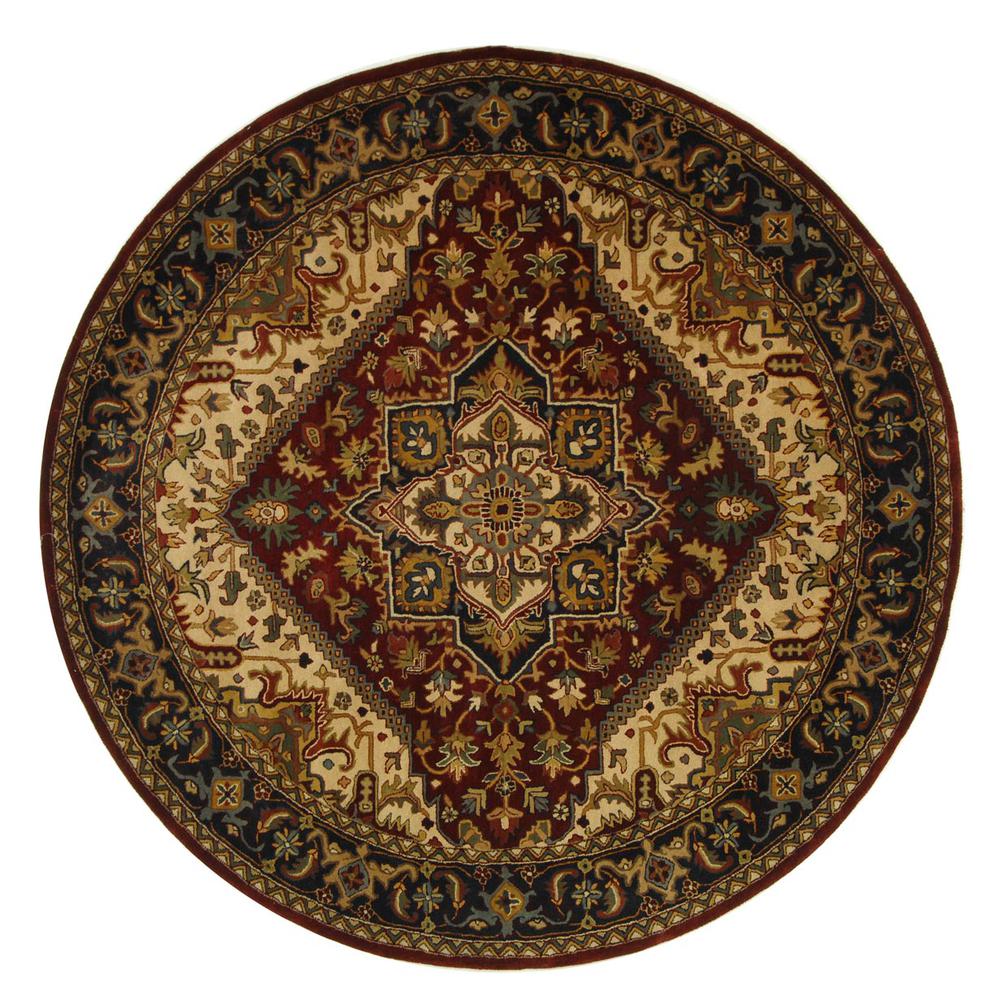 CLASSIC, ASSORTED / RED, 8' X 8' Round, Area Rug. Picture 1