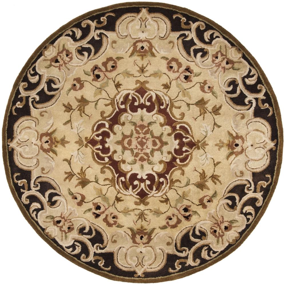 CLASSIC, GOLD / COLA, 6' X 6' Round, Area Rug. Picture 1