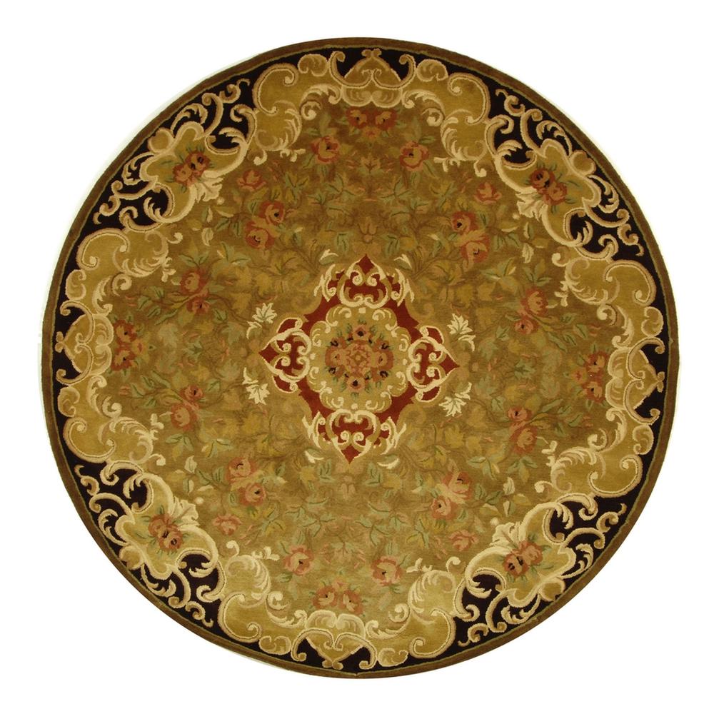 CLASSIC, GOLD / COLA, 8' X 8' Round, Area Rug. Picture 1