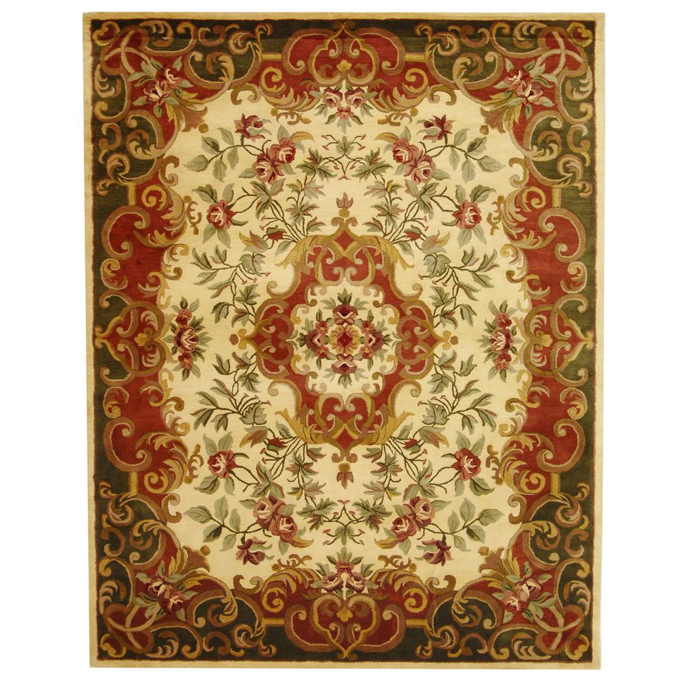 CLASSIC, IVORY / GREEN, 9'-6" X 13'-6", Area Rug. Picture 1