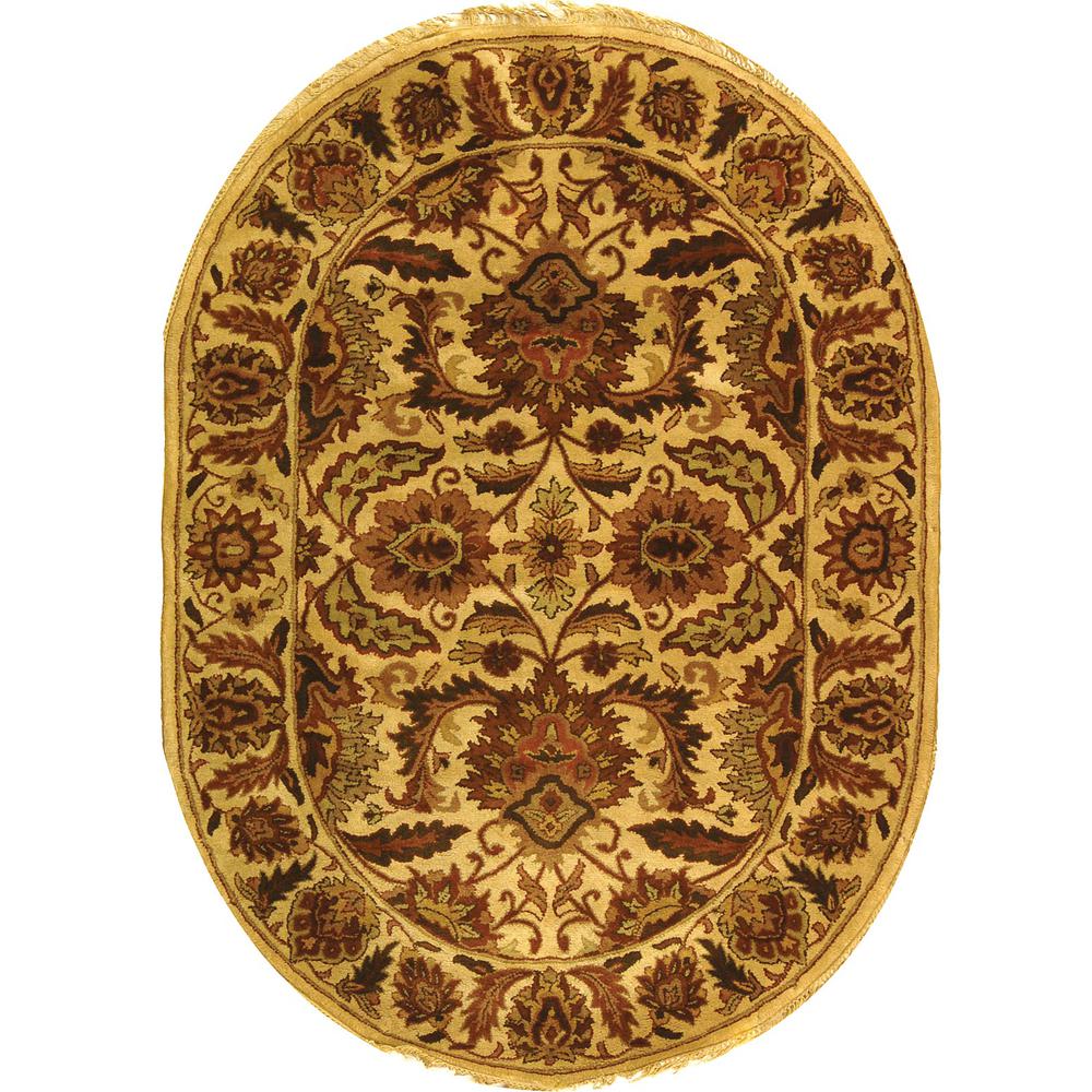 CLASSIC, CREME / CREME, 4'-6" X 6'-6" Oval, Area Rug. Picture 1