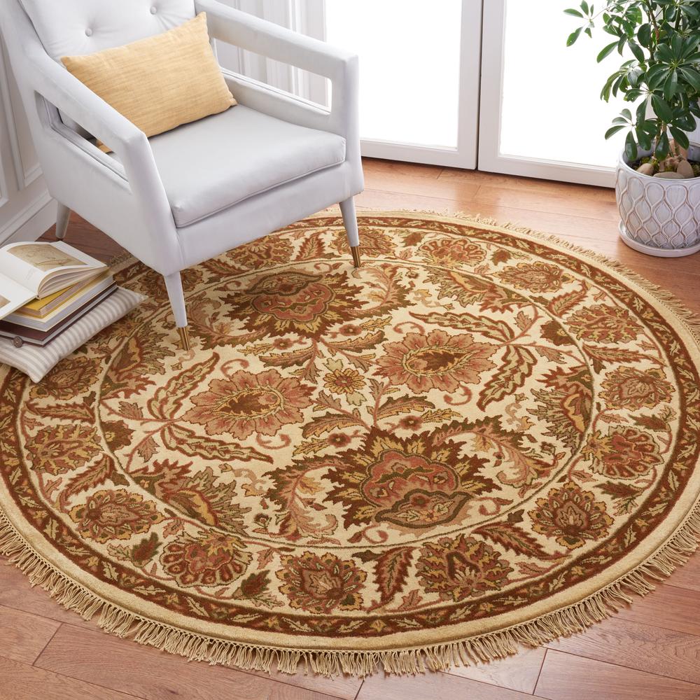 CLASSIC, CREME / CREME, 3'-6" X 3'-6" Round, Area Rug. Picture 2