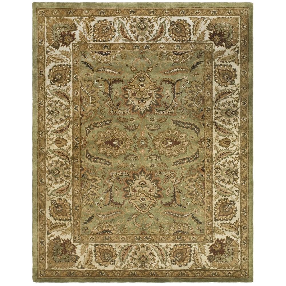 CLASSIC, GREEN / IVORY, 9'-6" X 13'-6", Area Rug. Picture 1