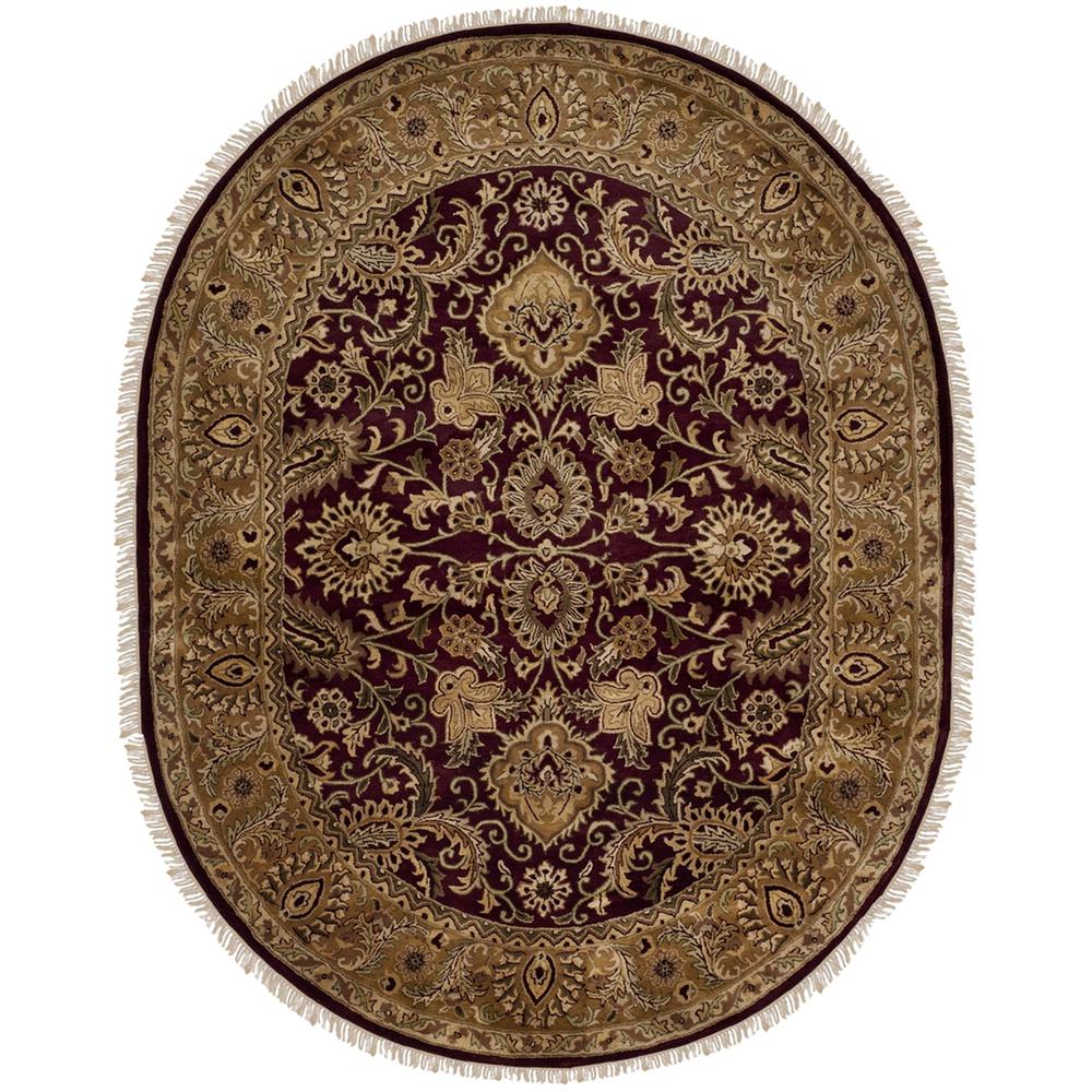 CLASSIC, ASSORTED / GOLD, 7'-6" X 9'-6" Oval, Area Rug. Picture 1