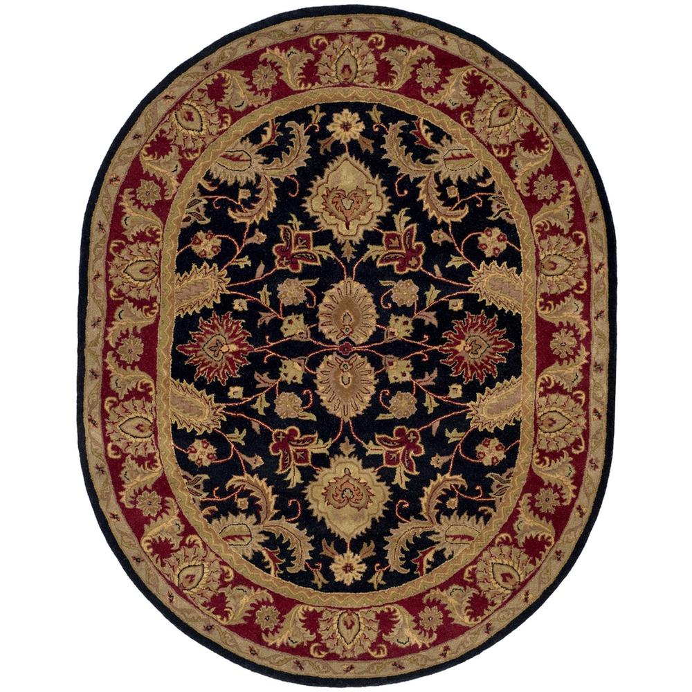 CLASSIC, BLACK, 4'-6" X 6'-6" Oval, Area Rug, CL244C-5OV. Picture 1