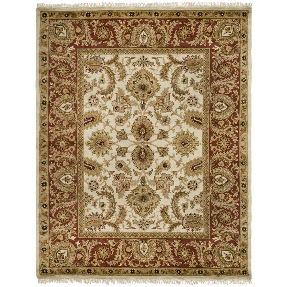 CLASSIC, IVORY / RED, 9'-6" X 13'-6", Area Rug. Picture 1