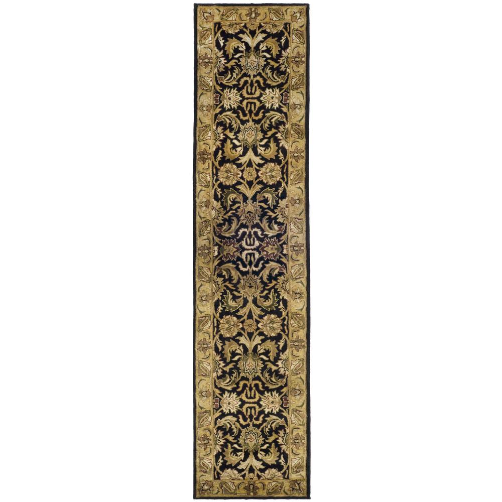 CLASSIC, BLACK / GOLD, 2'-3" X 10', Area Rug, CL252A-210. Picture 1