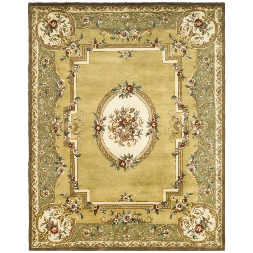 CLASSIC, LIGHT GOLD / GREEN, 9'-6" X 13'-6", Area Rug. Picture 1