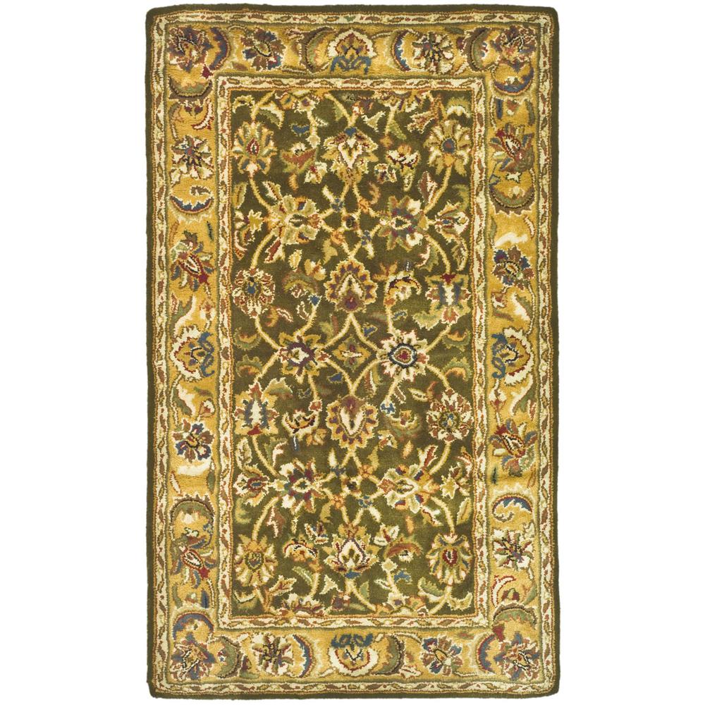 CLASSIC, OLIVE / CAMEL, 3' X 5', Area Rug. Picture 1