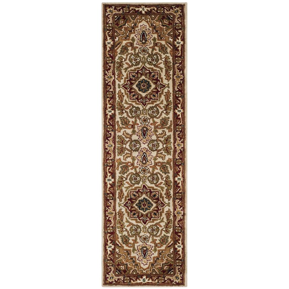 CLASSIC, LIGHT GOLD / RED, 2'-3" X 8', Area Rug. Picture 1