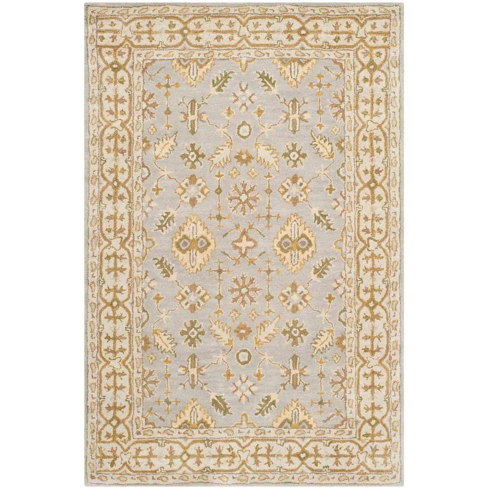 CLASSIC, LIGHT BLUE / IVORY, 4' X 6', Area Rug. Picture 1