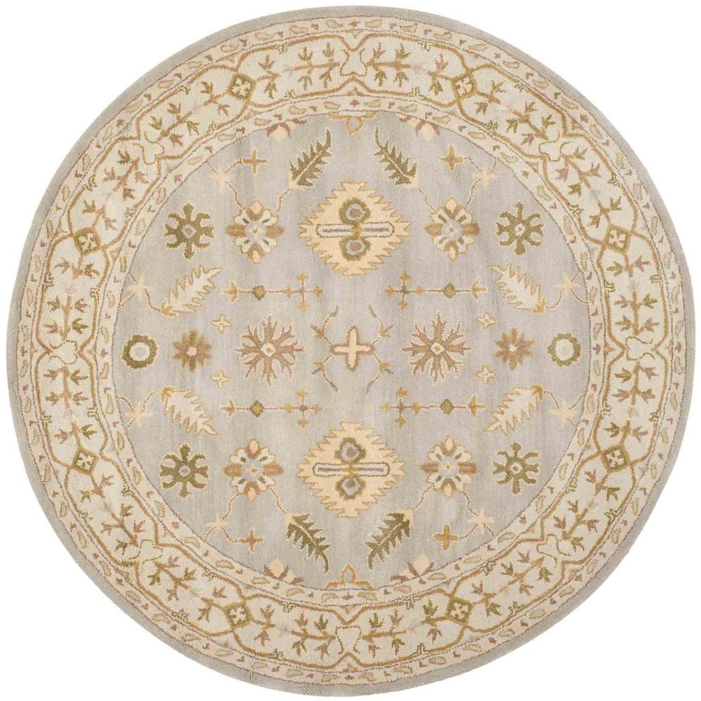 CLASSIC, LIGHT BLUE / IVORY, 6' X 6' Round, Area Rug. Picture 1