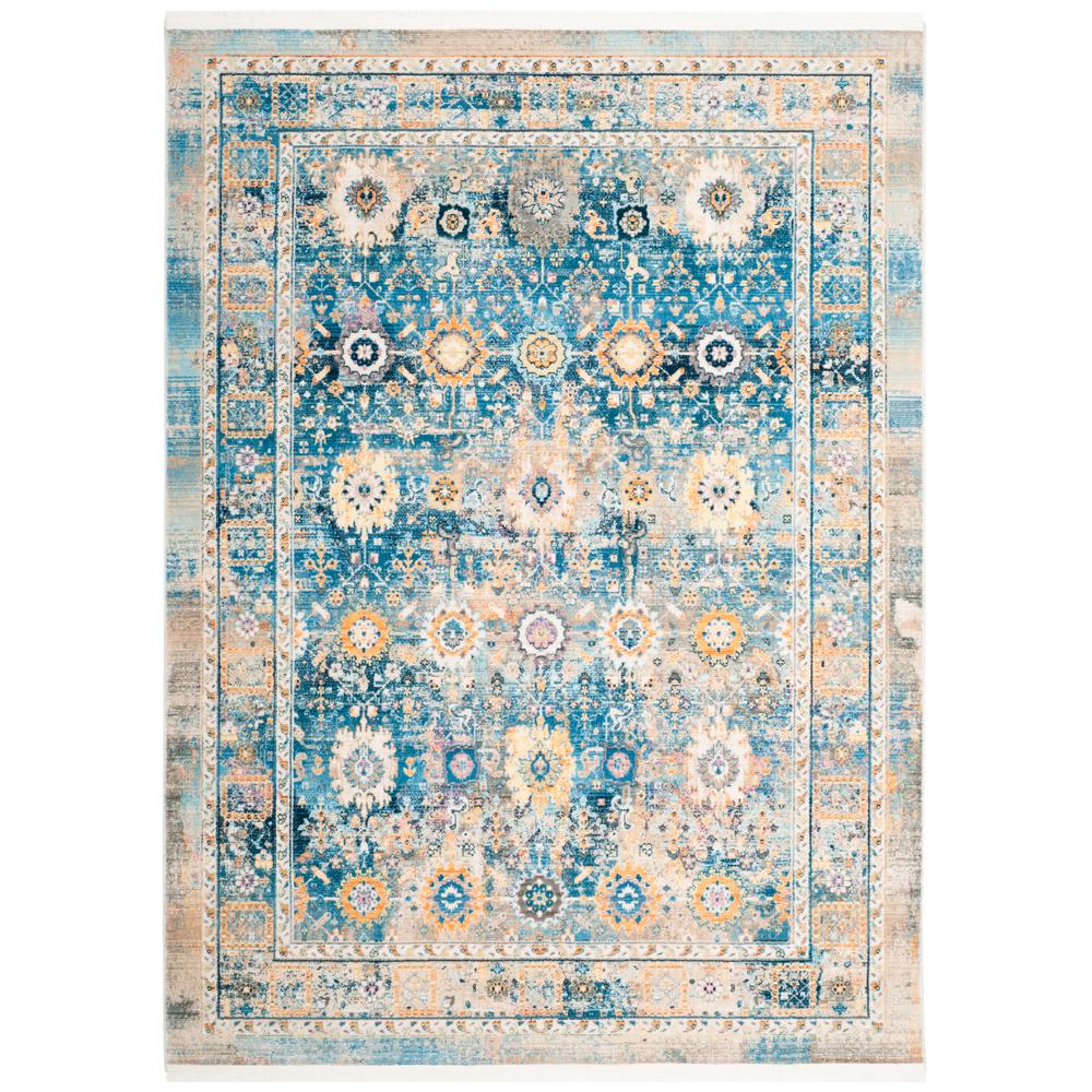 CLAREMONT, BLUE / GOLD, 4' X 5'-9", Area Rug, CLR663C-4. Picture 1
